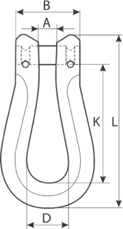 desen tehnic cuplă omega lanț cu corp lung